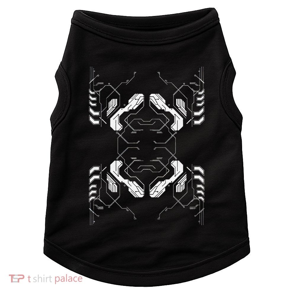 Futuristic Circuit Board Pattern Design Doggie Tank