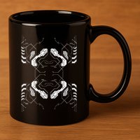 Futuristic Circuit Board Pattern Design 11oz C Handle Ceramic Mug