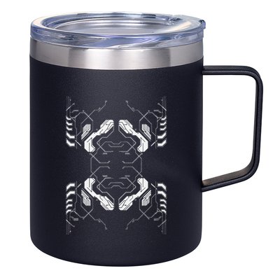 Futuristic Circuit Board Pattern Design 12oz Stainless Steel Coffee Mug