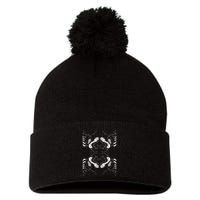 Futuristic Circuit Board Pattern Design Pom Pom 12in Knit Beanie