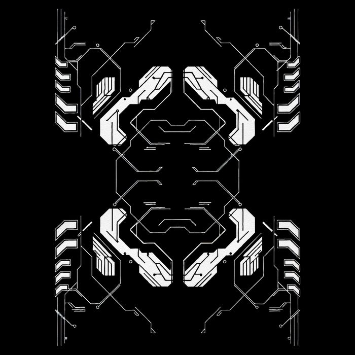 Futuristic Circuit Board Pattern Design Baby Bodysuit