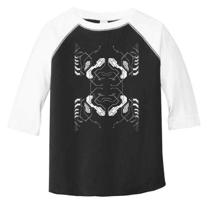 Futuristic Circuit Board Pattern Design Toddler Fine Jersey T-Shirt