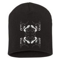 Futuristic Circuit Board Pattern Design Short Acrylic Beanie