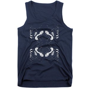 Futuristic Circuit Board Pattern Design Tank Top