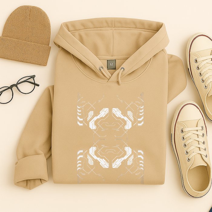 Futuristic Circuit Board Pattern Design Hoodie