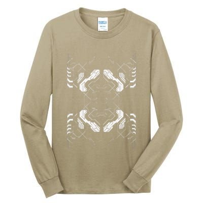 Futuristic Circuit Board Pattern Design Tall Long Sleeve T-Shirt