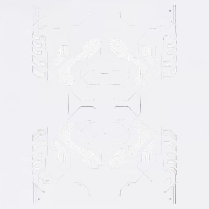 Futuristic Circuit Board Pattern Design Garment-Dyed Sweatshirt