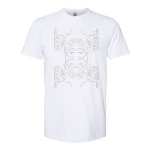 Futuristic Circuit Board Pattern Design Softstyle CVC T-Shirt