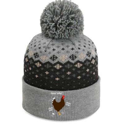 Funny Chicken Butt Guess Why Farm The Baniff Cuffed Pom Beanie