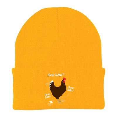 Funny Chicken Butt Guess Why Farm Knit Cap Winter Beanie