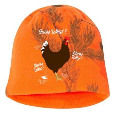 Funny Chicken Butt Guess Why Farm Kati - Camo Knit Beanie