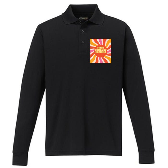 Faith Comes By Hearing Performance Long Sleeve Polo