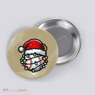 Funny Christmas Brick Blocks Building Santa Builder Boy Button