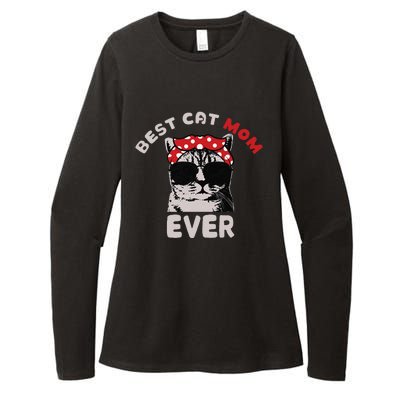 Funny Cat Best Cat Mom Ever Meow with my Cat Tee for   Womens CVC Long Sleeve Shirt