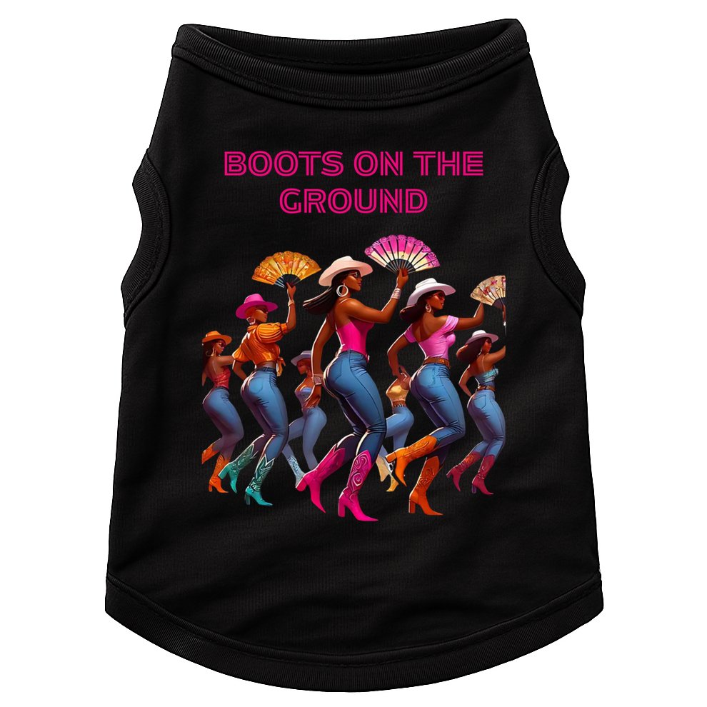Funny Cowgirl Boots Bling Cute Love Country Life Doggie Tank