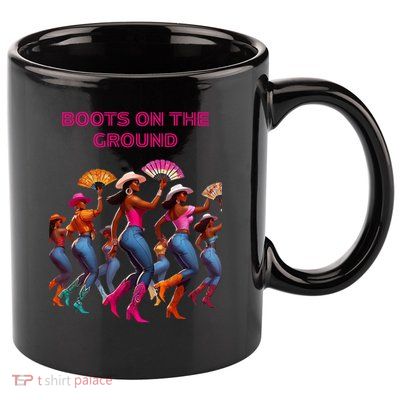 Funny Cowgirl Boots Bling Cute Love Country Life 11oz C Handle Ceramic Mug