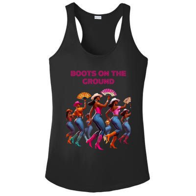 Funny Cowgirl Boots Bling Cute Love Country Life Ladies PosiCharge Competitor Racerback Tank