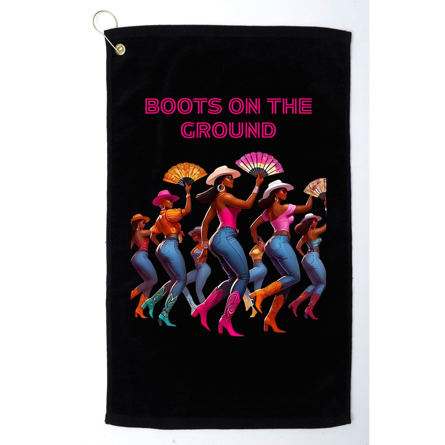 Funny Cowgirl Boots Bling Cute Love Country Life Golf Towel