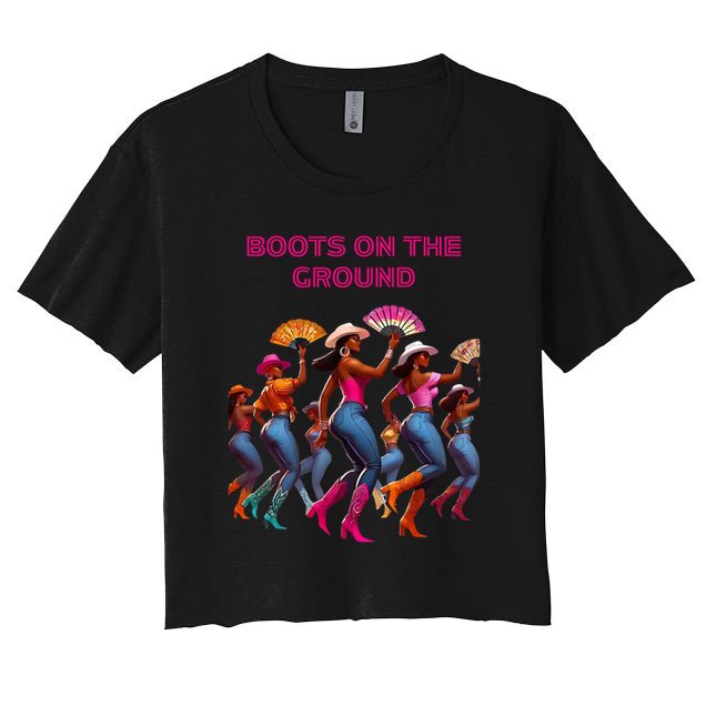 Funny Cowgirl Boots Bling Cute Love Country Life Crop Top