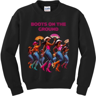 Funny Cowgirl Boots Bling Cute Love Country Life Kids Sweatshirt