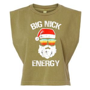 Funny Christmas Big Nick Energy Santa Naughty Adult Humor Garment-Dyed Women's Muscle Tee