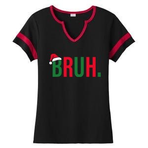 Funny Christmas Bruh Xmas Bruh Gift Ladies Halftime Notch Neck Tee