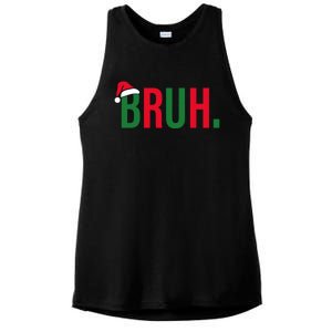 Funny Christmas Bruh Xmas Bruh Gift Ladies PosiCharge Tri-Blend Wicking Tank