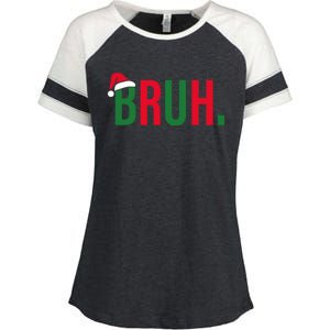 Funny Christmas Bruh Xmas Bruh Gift Enza Ladies Jersey Colorblock Tee