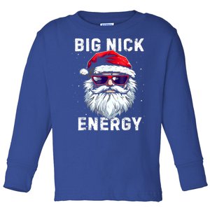 Funny Christmas Big Nick Energy Santa Naughty Adult Humor Toddler Long Sleeve Shirt