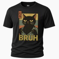 Funny Cat Bruh Meme Japanese Anime  Cooling Performance Crew T-Shirt
