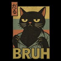 Funny Cat Bruh Meme Japanese Anime  Cooling Performance Crew T-Shirt
