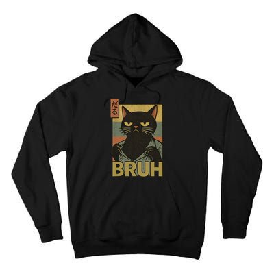 Funny Cat Bruh Meme Japanese Anime  Tall Hoodie