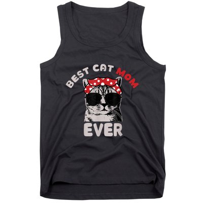 Funny Cat Best Cat Mom Ever Meow With My Cat Tee Tank Top