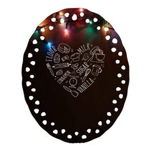 Funny Cookie Baking Love Baker Lover Best Baking Ceramic Oval Ornament