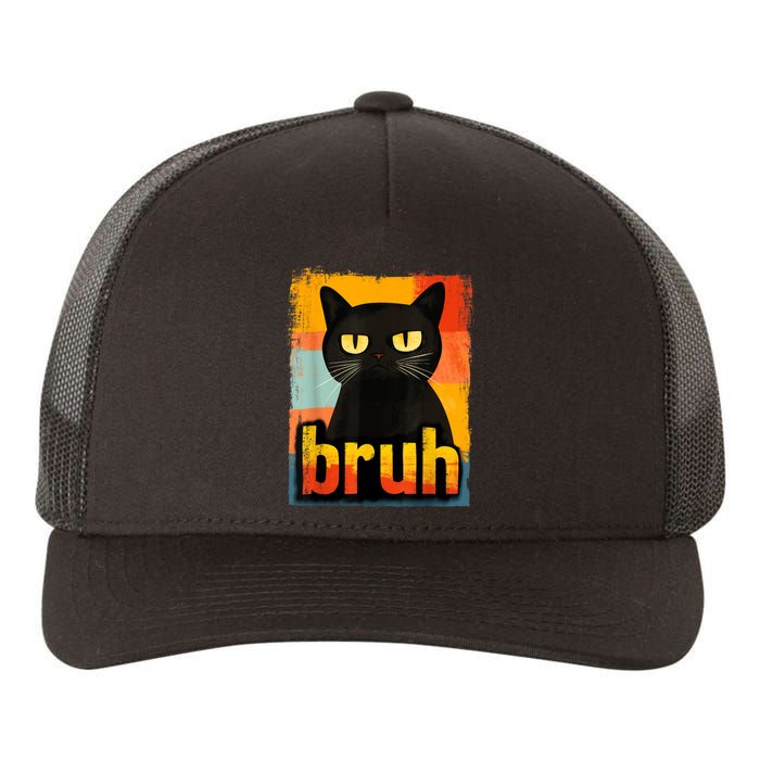 Funny Cat Bruh Meme Graphic Yupoong Adult 5-Panel Trucker Hat