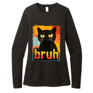 Funny Cat Bruh Meme Graphic Womens CVC Long Sleeve Shirt