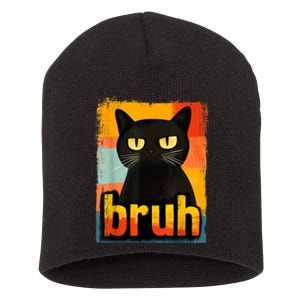 Funny Cat Bruh Meme Graphic Short Acrylic Beanie