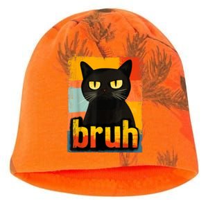 Funny Cat Bruh Meme Graphic Kati - Camo Knit Beanie