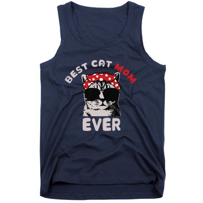 Funny Cat Best Cat Mom Ever Meow With My Cat Tee For Women Tank Top