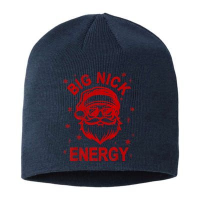 Funny Christmas Big Nick Energy Santa Naughty Adult Humor Sustainable Beanie