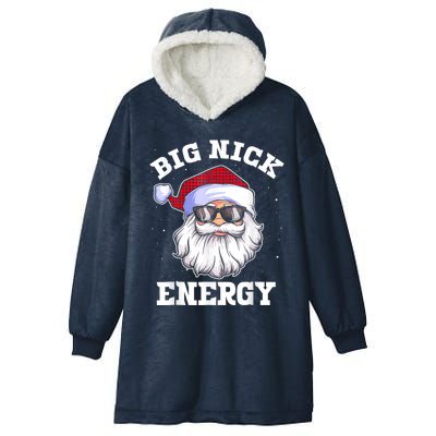 Funny Christmas Big Nick Energy Santa Naughty Adult Humor Hooded Wearable Blanket