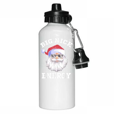 Funny Christmas Big Nick Energy Santa Naughty Adult Humor Aluminum Water Bottle