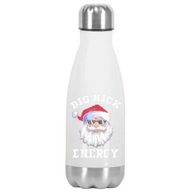 Funny Christmas Big Nick Energy Santa Naughty Adult Humor Stainless Steel Insulated Water Bottle