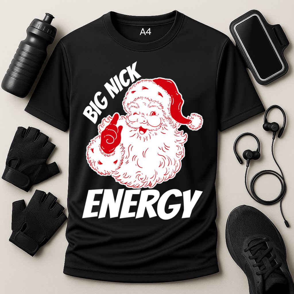 Funny Christmas Big Nick Energy Sweatshirt Santa Claus  Performance Shirt
