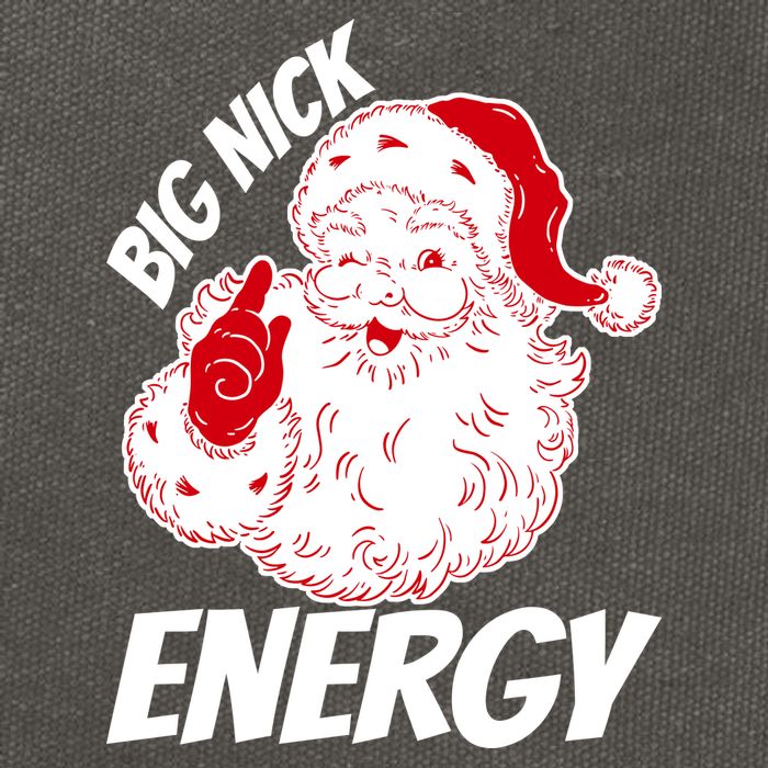 Funny Christmas Big Nick Energy Sweatshirt Santa Claus  Cotton Canvas Backpack