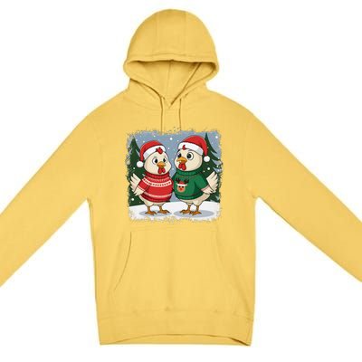 Funny Christmas Baseball Santa Hat Wrapped In Xmas Lights Premium Pullover Hoodie