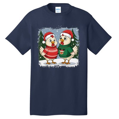 Funny Christmas Baseball Santa Hat Wrapped In Xmas Lights Tall T-Shirt