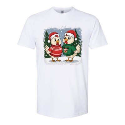 Funny Christmas Baseball Santa Hat Wrapped In Xmas Lights Softstyle CVC T-Shirt