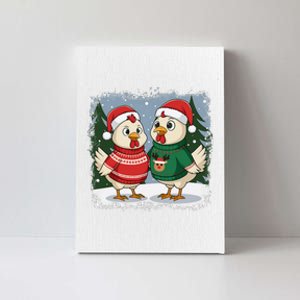 Funny Christmas Baseball Santa Hat Wrapped In Xmas Lights Canvas