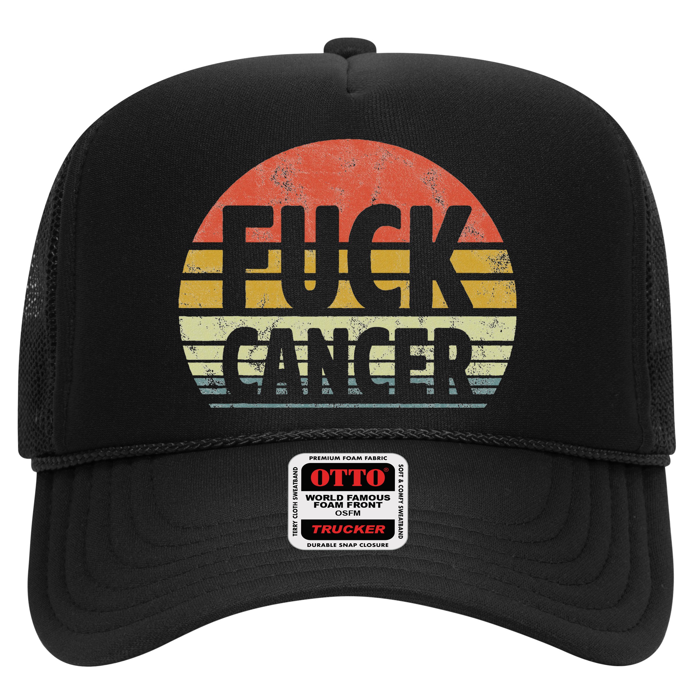 Fuck Cancer Breast Cancer Awareness Gift Retro Distressed Hat